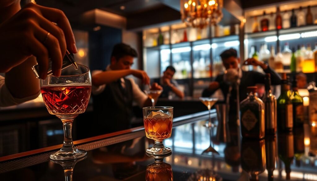 expert mixologists creating signature cocktails